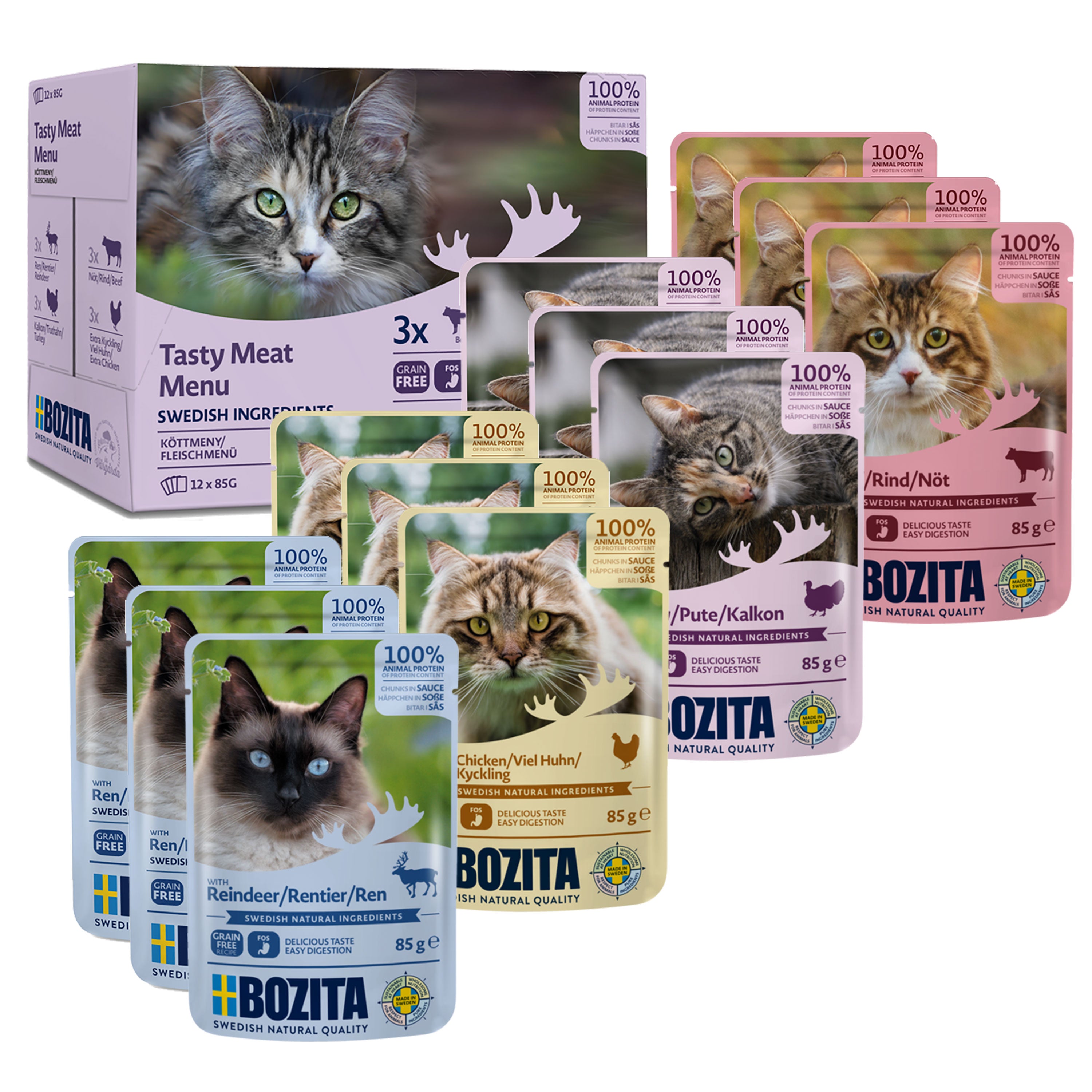 Bozita Häppchen in Sauce Multibox Fleisch