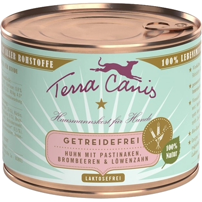 Menü Sensitive - getreidefrei - 200 g - Huhn mit Pastinaken, Löwenzahn & Brombeeren
