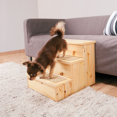 Treppe Holz natur - 40 × 38 × 45 cm