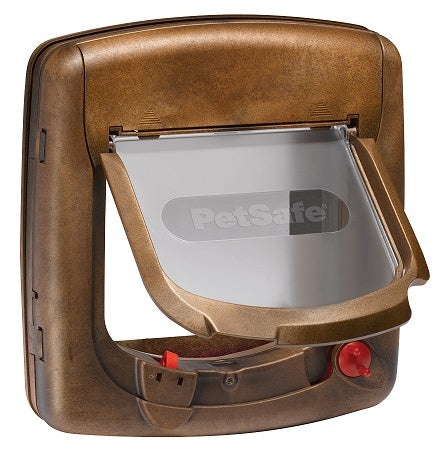 PetSafe Katzenklappe Deluxe magnetisch mit 4 Verschlussoptionen holzfarben