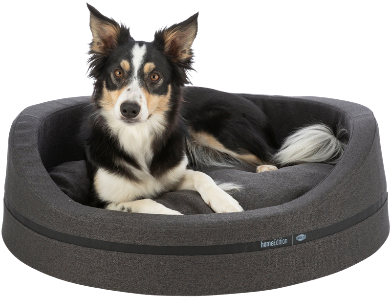 Bett CityStyle oval dunkelgrau - 65 × 55 cm