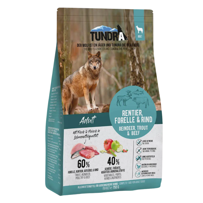 Tundra Rentier, Forelle & Rind