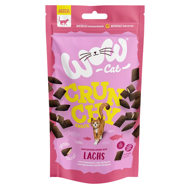 Wow Cat Crunchy Snack mit Lachs 60g
