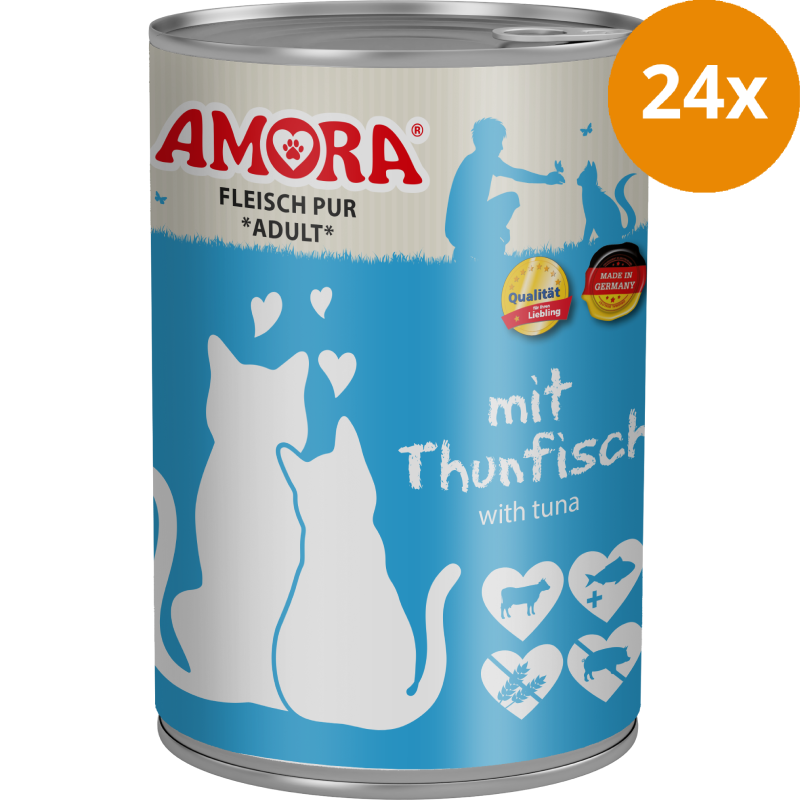 AMORA Fleisch Pur Thunfisch 24 x 400 g