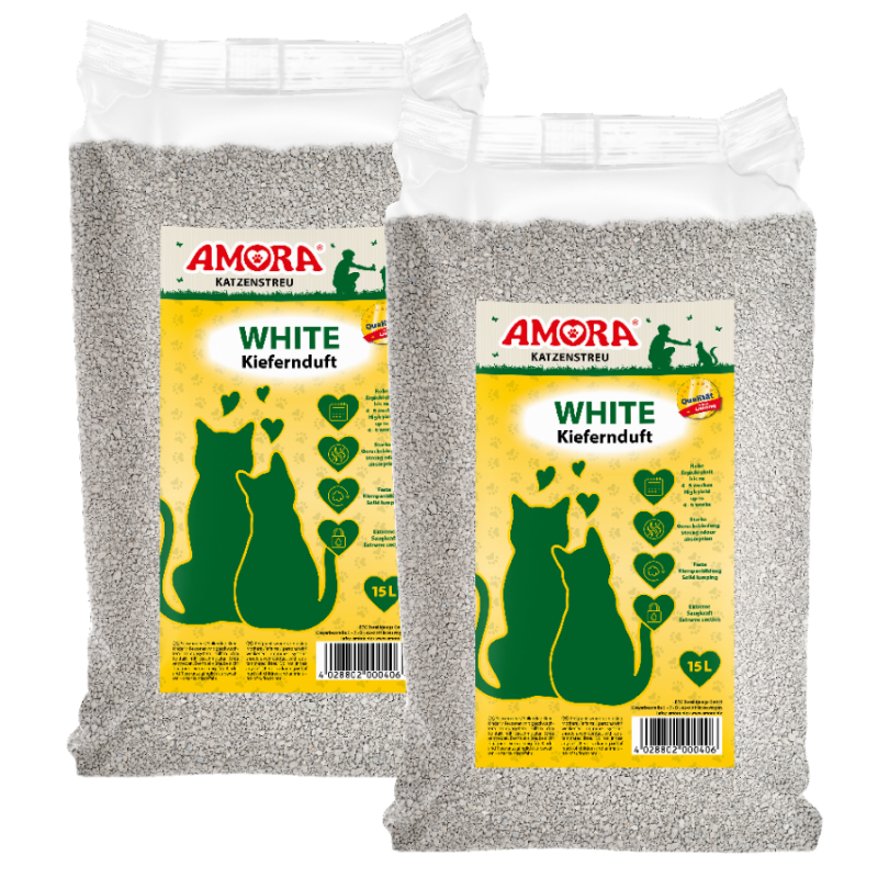 AMORA Katzenstreu White Kiefernduft