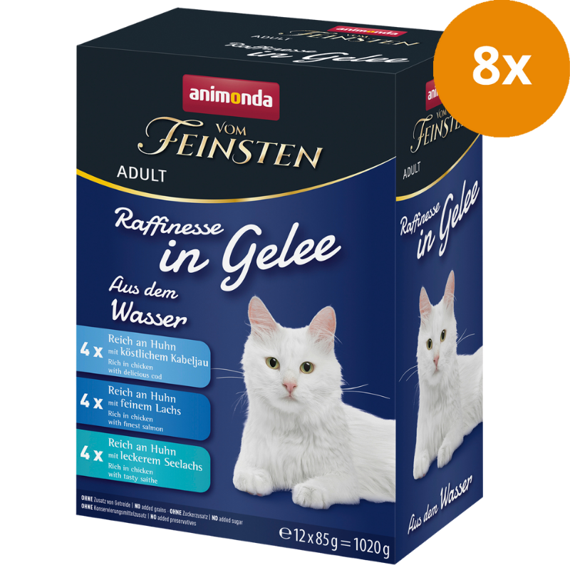 Animonda Vom Feinsten Raffinesse in Gelee Adult Varietäten aus dem Wasser 12 x 85 g