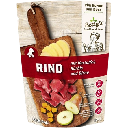 Bettys Landhausküche Hund FB Rind mit Kartoffel 300 g