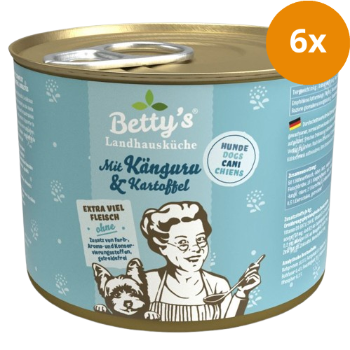 Bettys Landhausküche Hund Dose Känguru & Kartoffeln 200 g