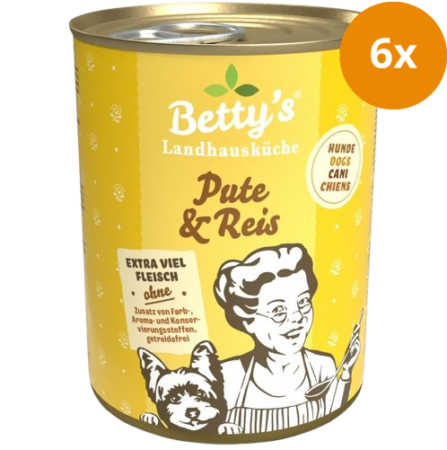 Bettys Landhausküche Hund Dose Pute & Reis 400 g