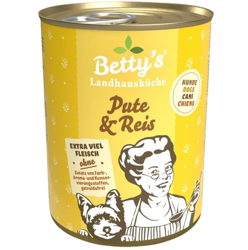 Bettys Landhausküche Hund Dose Pute & Reis 400 g