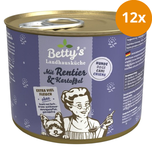 Bettys Landhausküche Hund Dose Rentier & Kartoffel 200 g