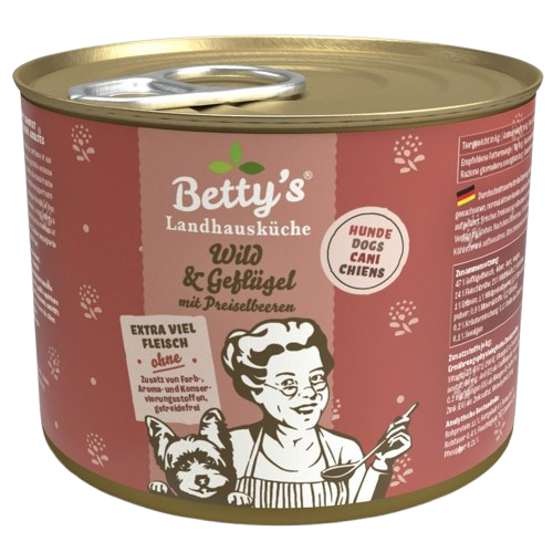 Bettys Landhausküche Hund Dose Wild & Geflügel 200 g