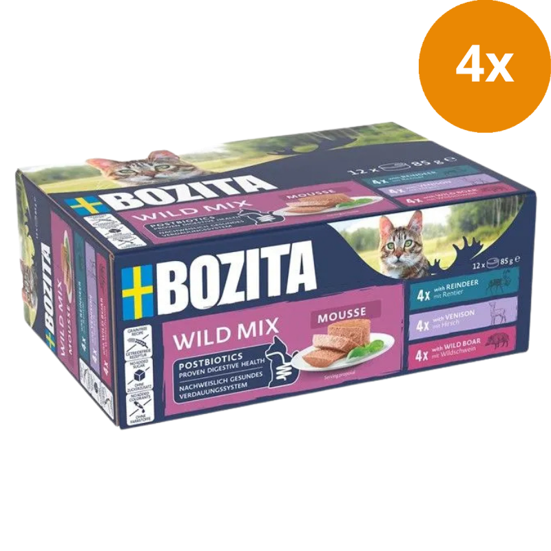 Bozita Cat Dose Mousse Mixed Wild 12x85g