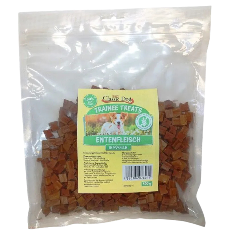 BTG Classic Dog Trainee Treats Entenfleischwürfel 500 g