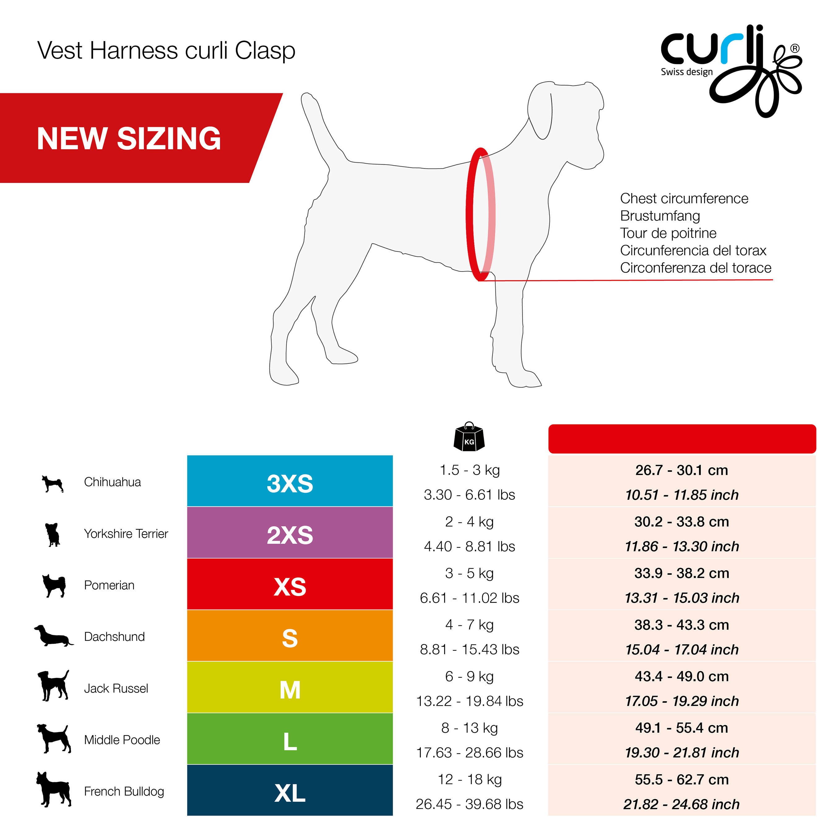 Curli Clasp Vest Geschirr Air-Mesh