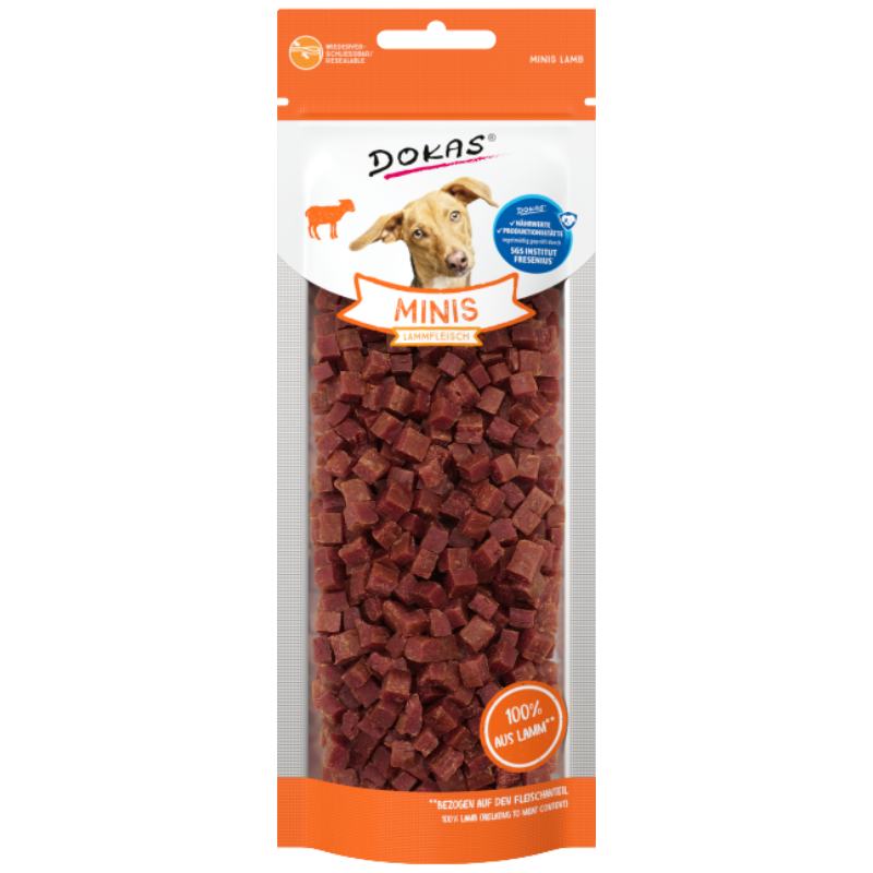 DOKAS Dog Minis Lammfleisch 70 g | Hundesnack