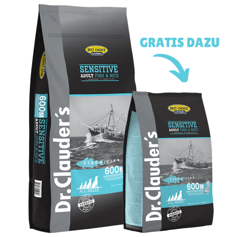 Dr.Clauder's Best Choice Fisch & Reis 12,5 kg + GRATIS 4 kg