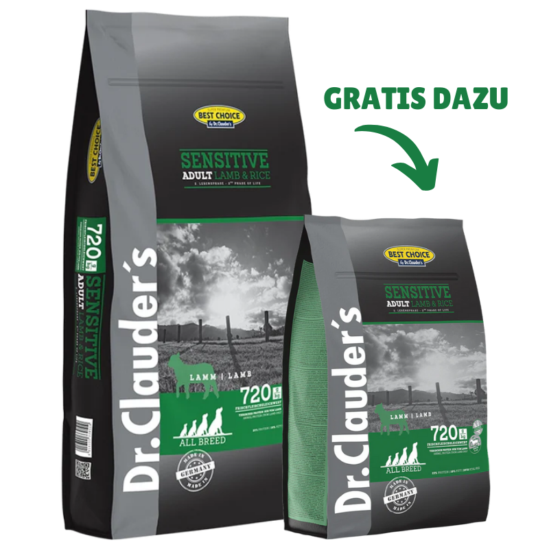 Dr.Clauder's Best Choice Lamm & Reis 12,5 kg + GRATIS 4 kg