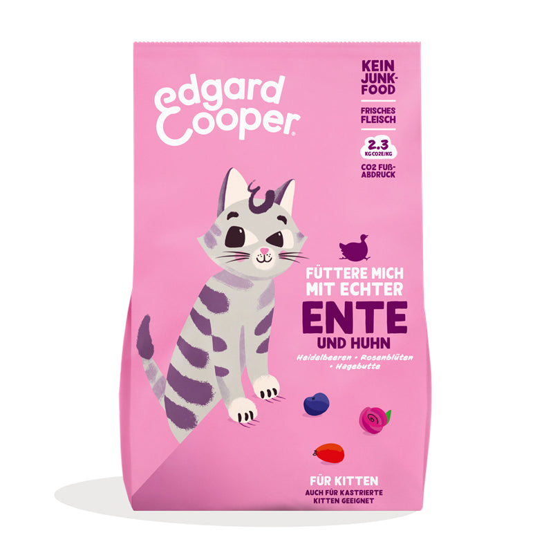 Edgard & Cooper Trockenfutter Kitten frische Freilaufente und frisches Freilaufhuhn 325 g