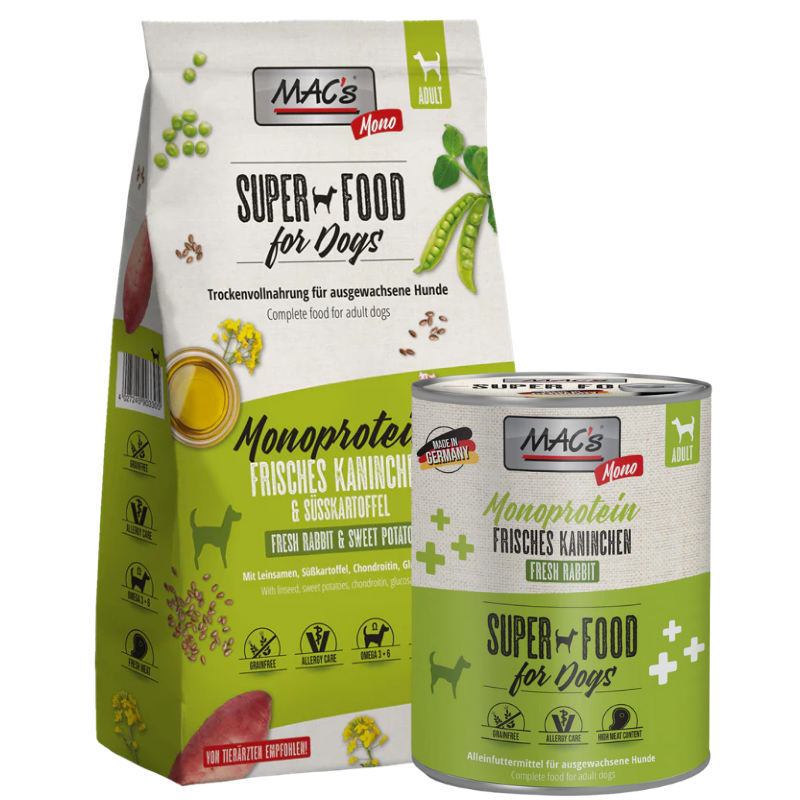 Kombipaket MAC's Dog Monoprotein Kaninchen