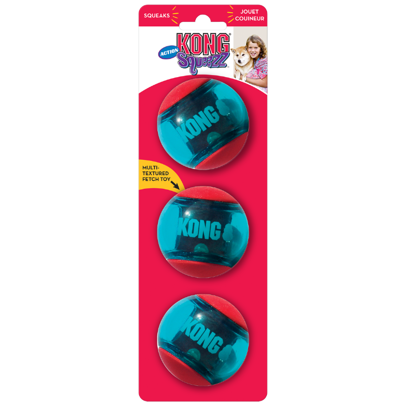 KONG Squeezz Action Ball Red