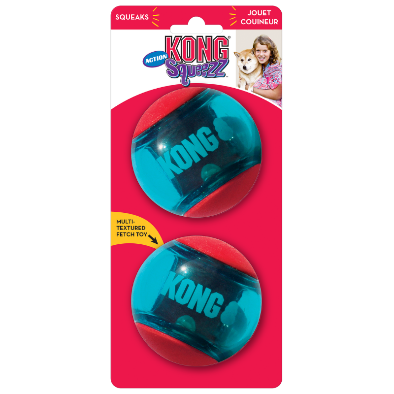 KONG Squeezz Action Ball Red