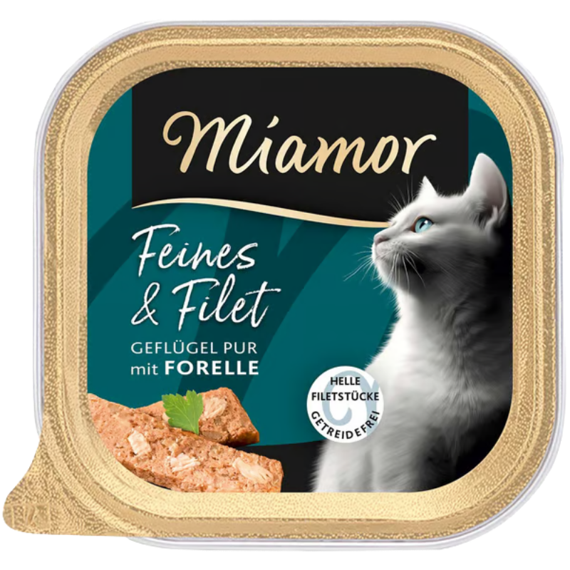 Miamor Schale Feines & Filet Geflügel Pur & Forelle 100 g
