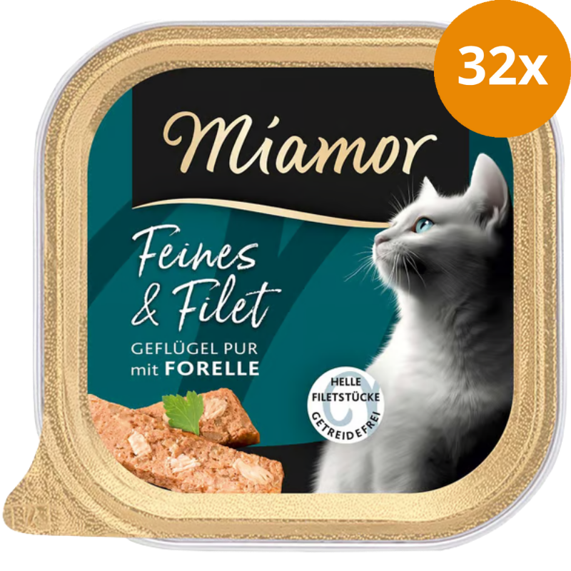Miamor Schale Feines & Filet Geflügel Pur & Forelle 100 g
