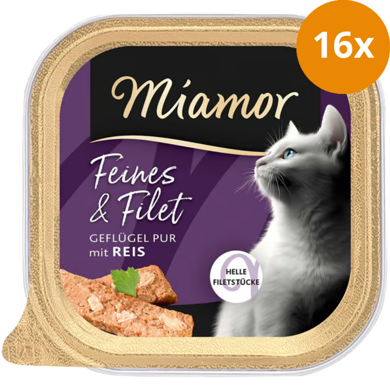 Miamor Schale Feines & Filet Geflügel Pur & Reis 100 g
