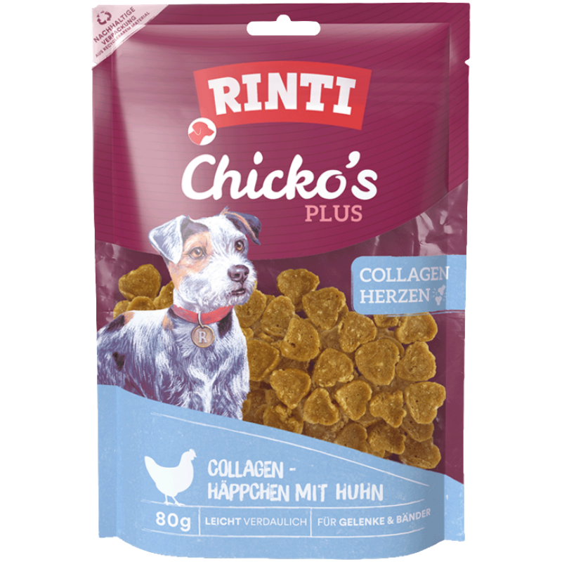 Rinti Chicko Plus Collagen Herzen mit Huhn 80 g