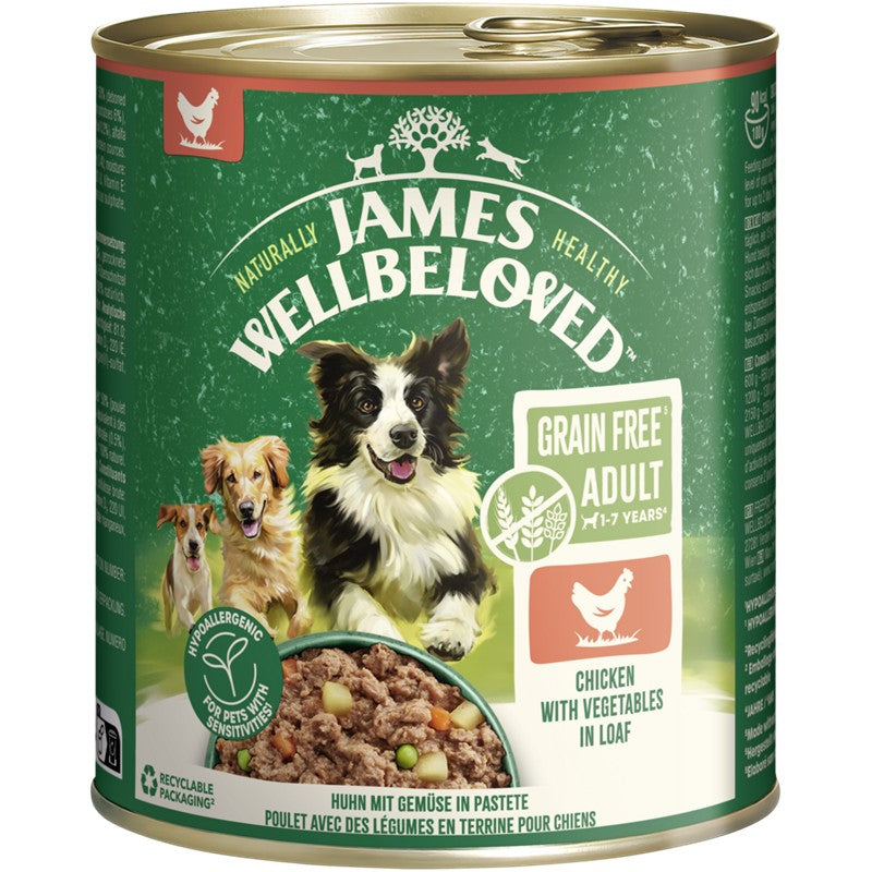 James Wellbeloved Dog Dose Getreidefrei Huhn Pastete 800g