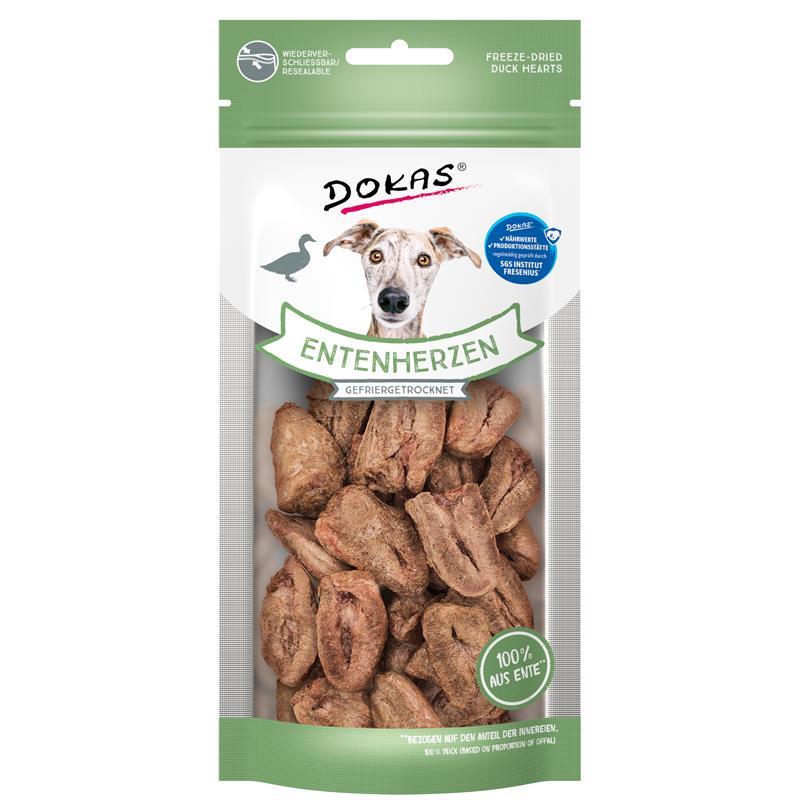 Dokas Dog Entenherzen gefriergetrocknet 22g