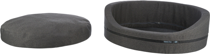 Bett CityStyle oval dunkelgrau - 65 × 55 cm