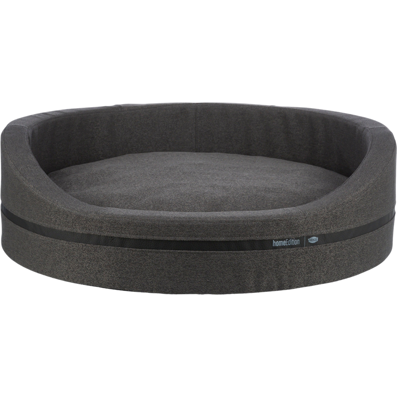 Bett CityStyle oval dunkelgrau - 65 × 55 cm