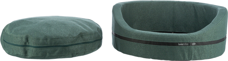 Bett CityStyle oval dunkelgrün - 65 × 55 cm