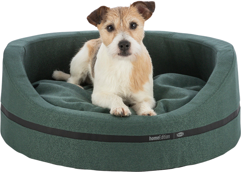 Bett CityStyle oval dunkelgrün - 65 × 55 cm
