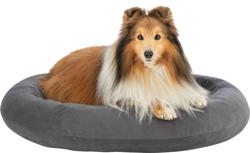 Bett Talia, oval dunkelgrau - 120 × 95 cm
