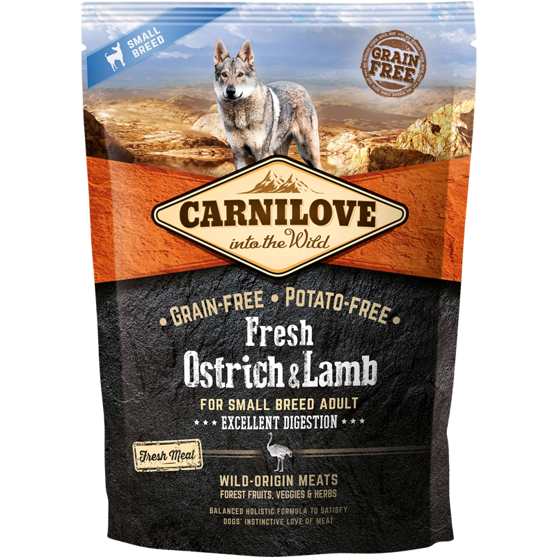Adult Fresh Small Ostrich & Lamb - 1,5 kg