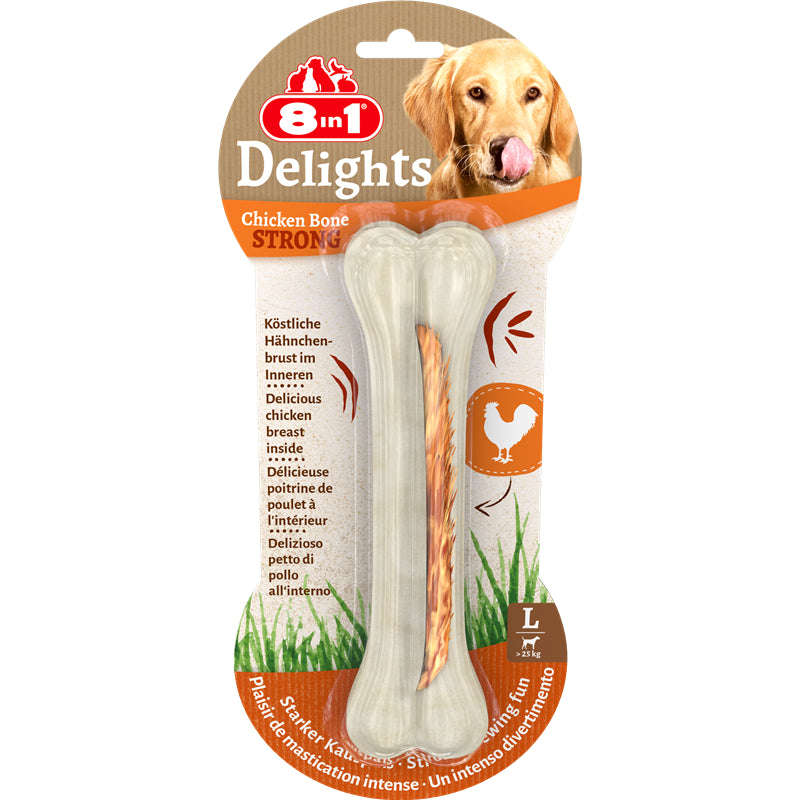 8in1 Delights Kauknochen Strong Chicken L