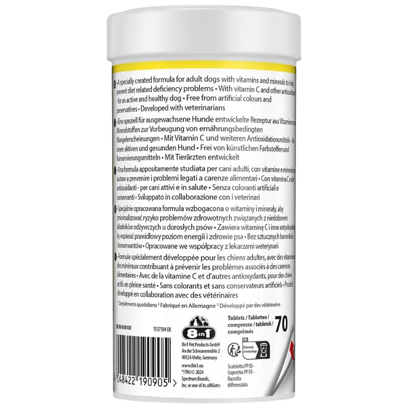 8in1 Vitality Multivitamin-Tabletten Adult