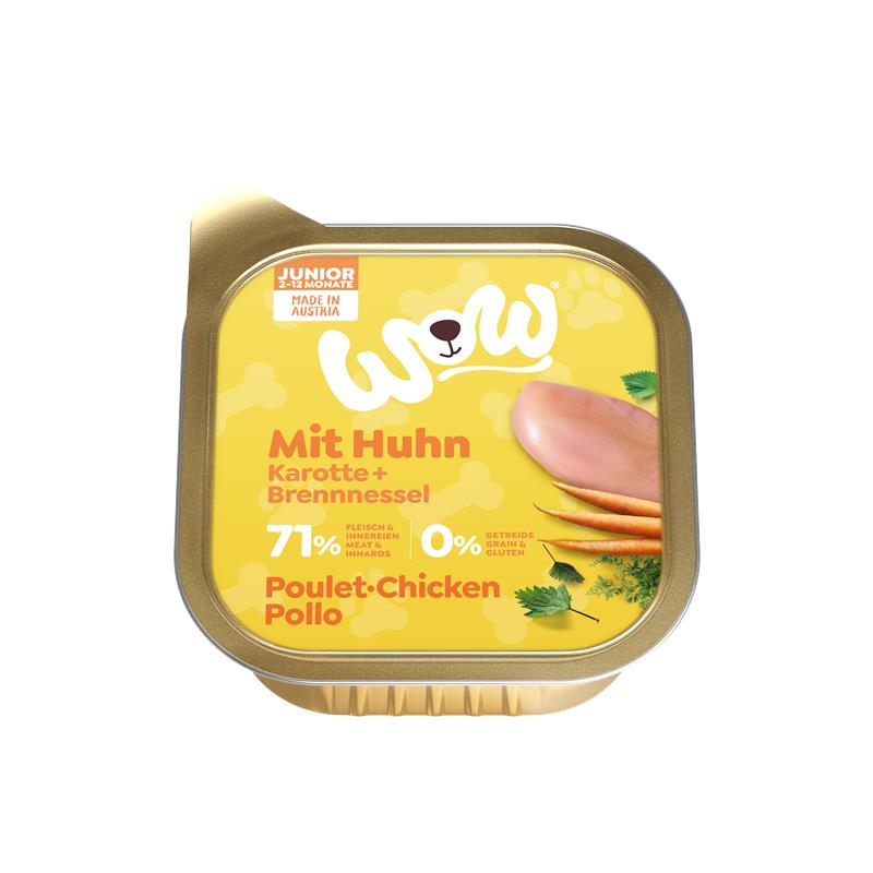 Wow Dog Schale Junior Huhn 150g