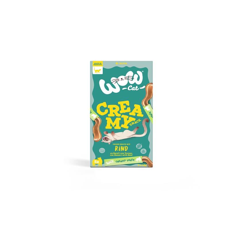 Wow Cat Creamy Snack mit Rind 5x15g