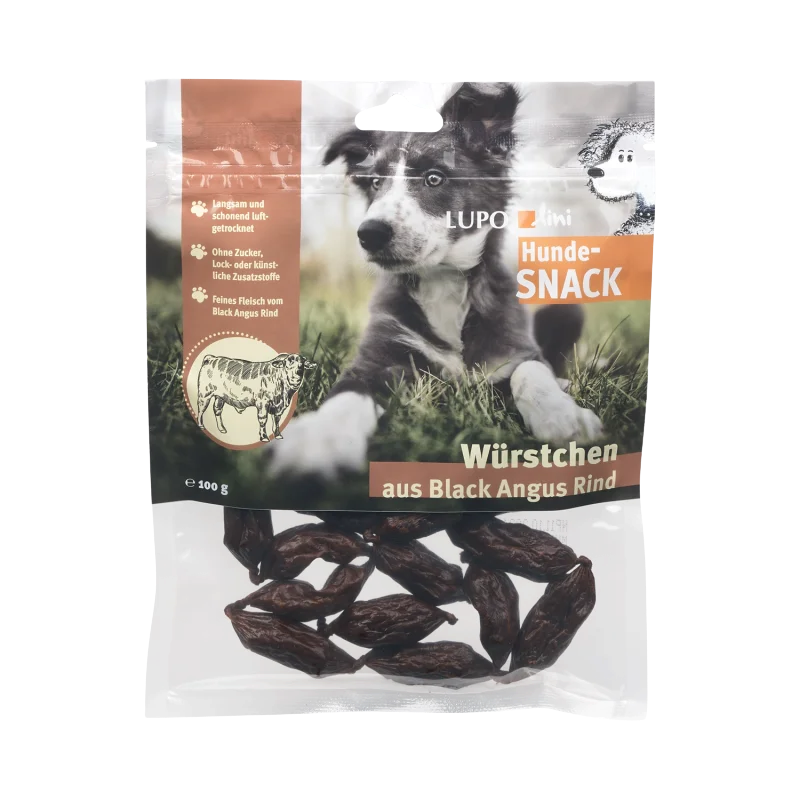 Luposan Lupolini Hundewürstchen Black Angus Rind 100 g