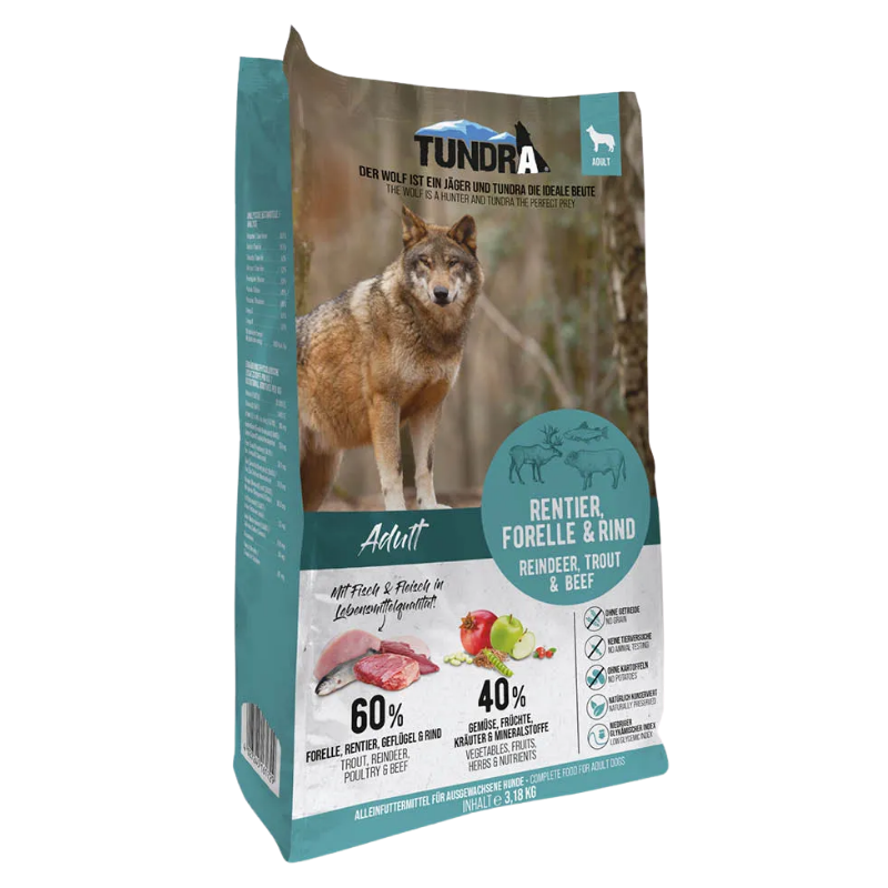 Tundra Rentier, Forelle & Rind