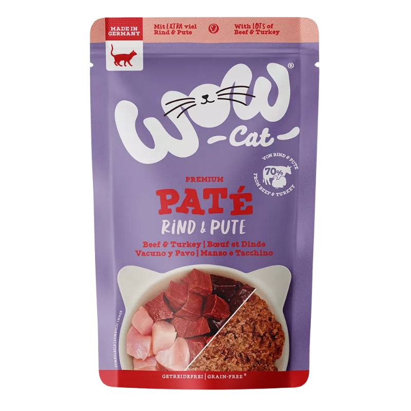 Wow Cat PB Adult Rind & Pute 125g