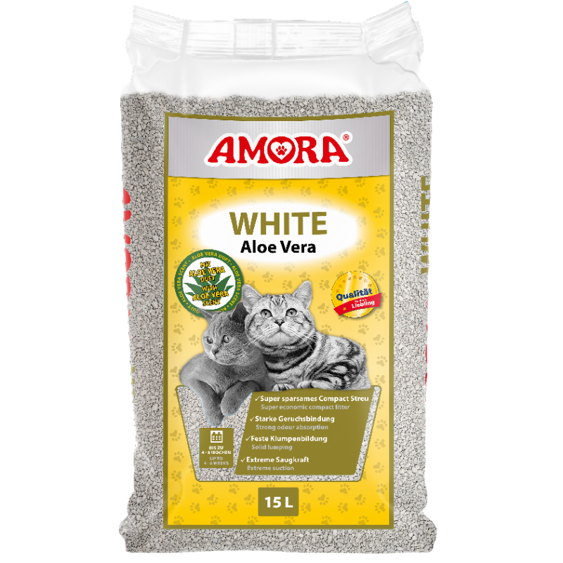 AMORA Katzenstreu White Aloe Vera
