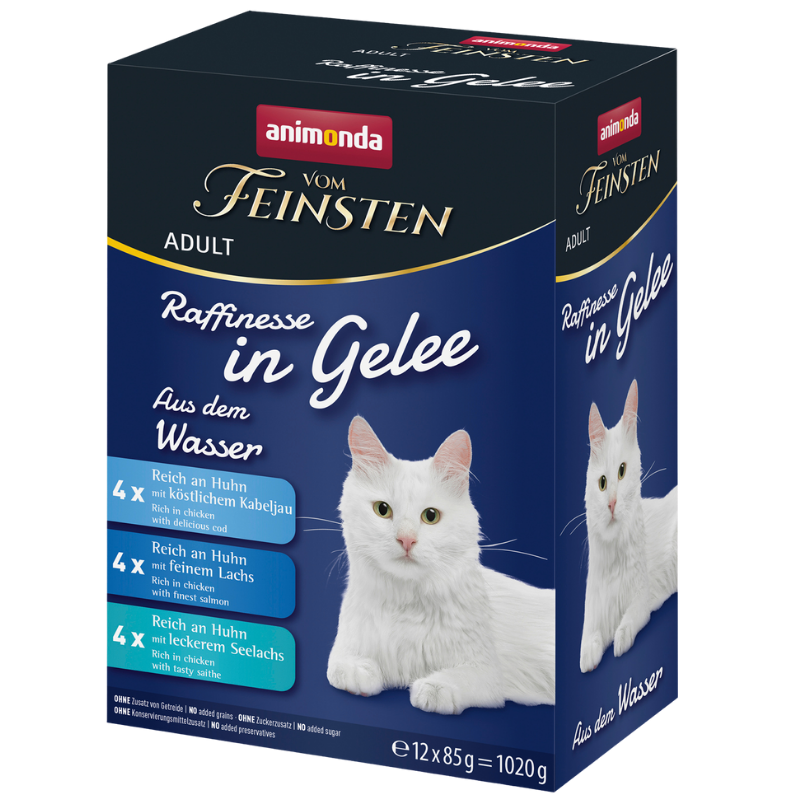 Animonda Vom Feinsten Raffinesse in Gelee Adult Varietäten aus dem Wasser 12 x 85 g