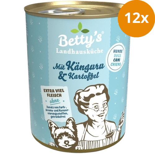 Bettys Landhausküche Hund Dose Känguru & Kartoffeln 400 g