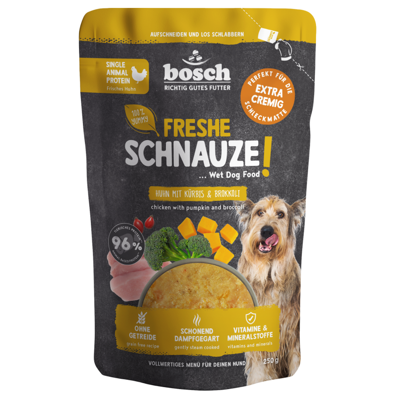 bosch Freshe Schnauze Nassfutter - Huhn mit Kürbis & Brokkoli 250g