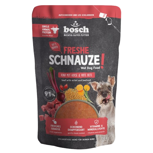 bosch Freshe Schnauze Nassfutter - Rind mit Hirse & Rote Bete 250g